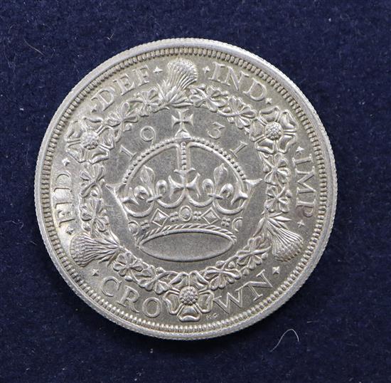 A George V 1931 Wreath crown (only 4046 struck)